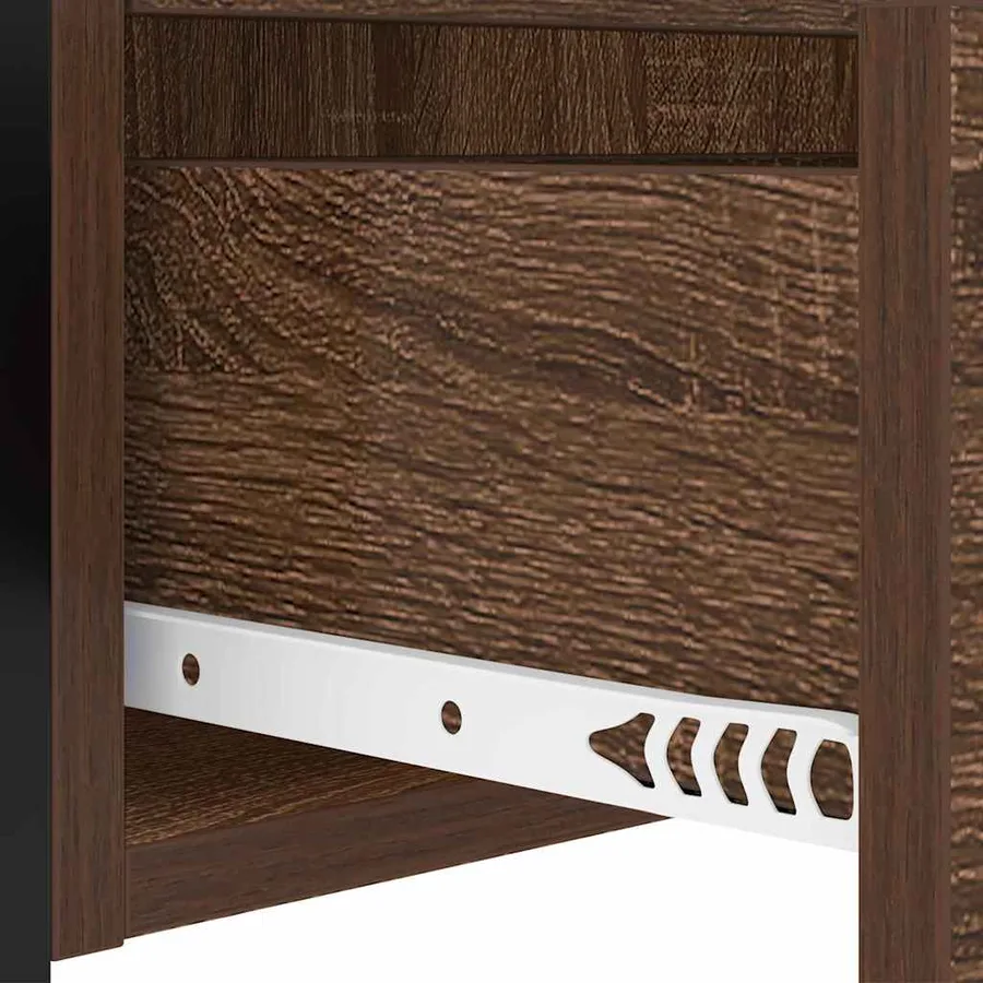 Cabinet de chevet avec tiroir 2 pcs Chêne brun 40 x 31 x 60 cm - 8