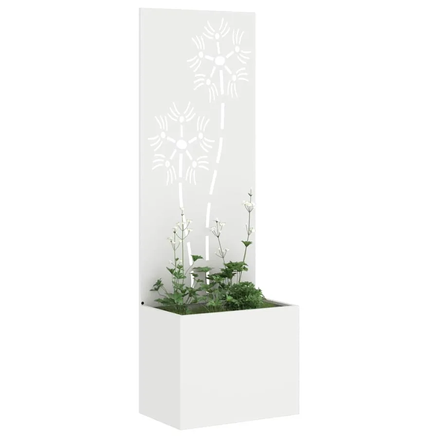 Écran de confidentialité de jardin Floral Blanc 50 x 150 cm - 3