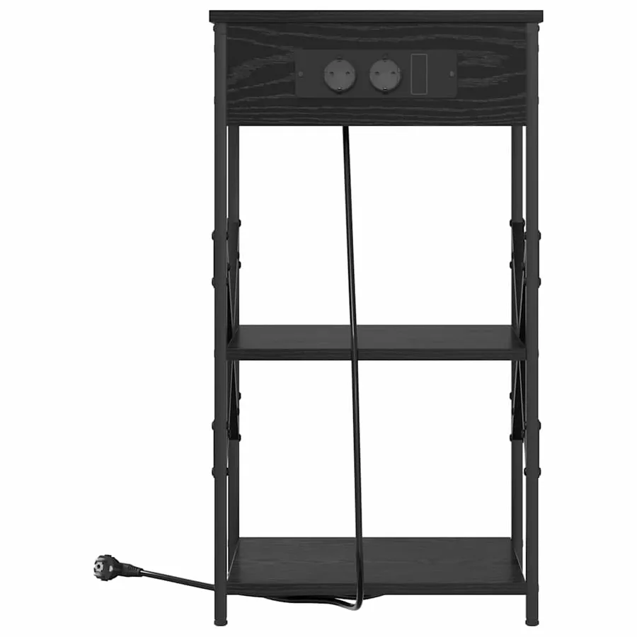 Cabinet de chevet Chêne noir 41 x 31 x 76 cm Bois d'ingénierie - 5