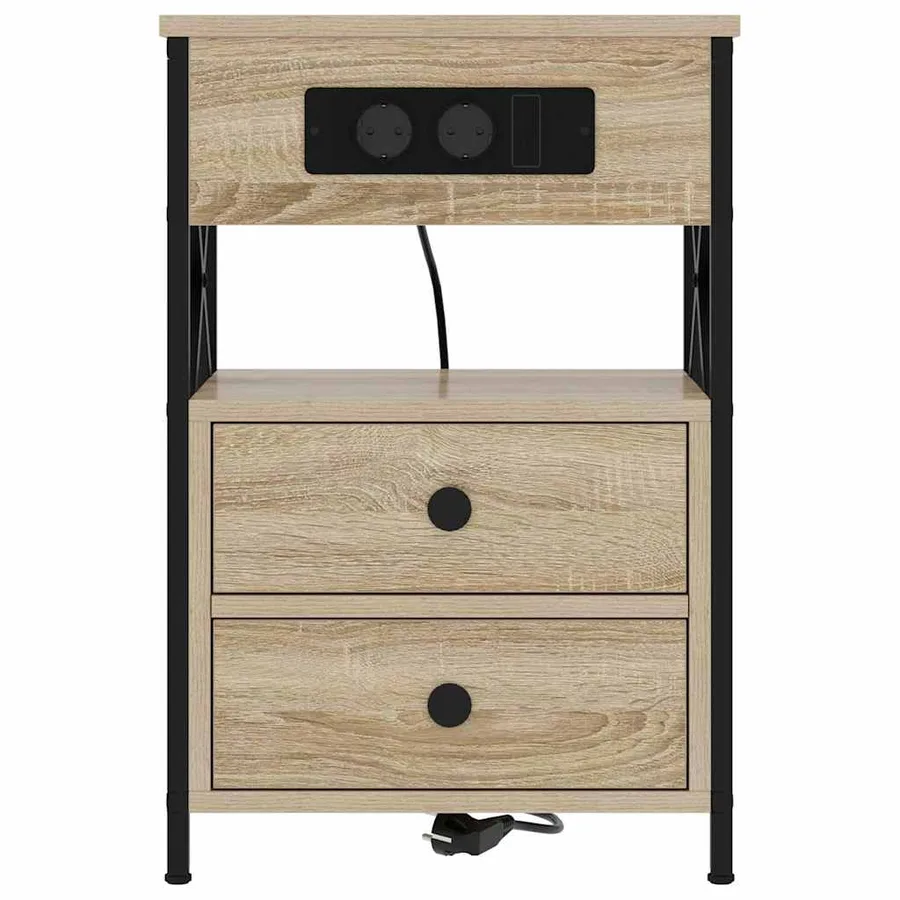 Cabinet de chevet avec tiroir Chêne Sonoma 40 x 31 x 60 cm - 6