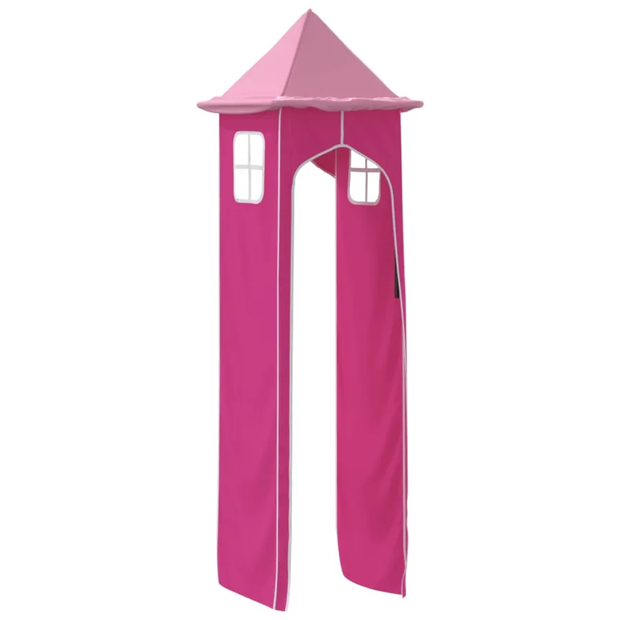 Rideaux pour lit mezzanine avec tour rose polyester - 17