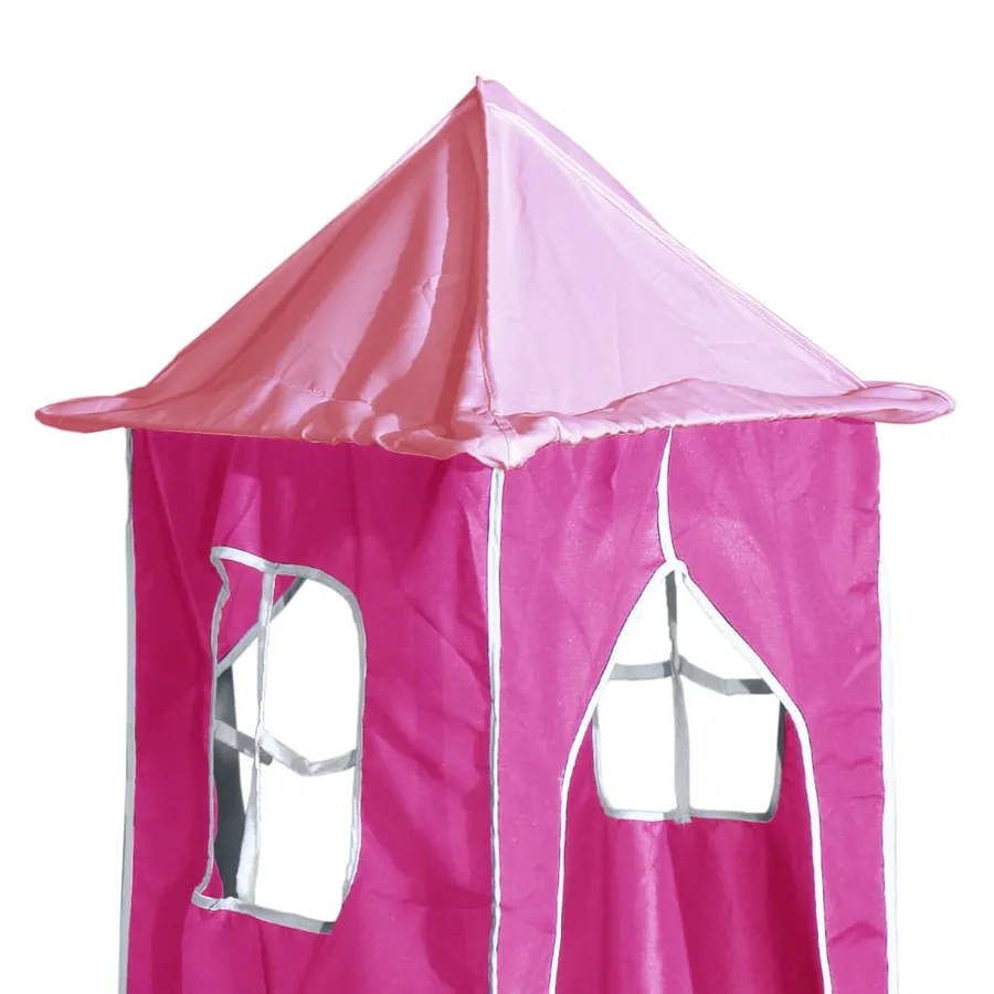 Rideaux pour lit mezzanine avec tour rose polyester - 18