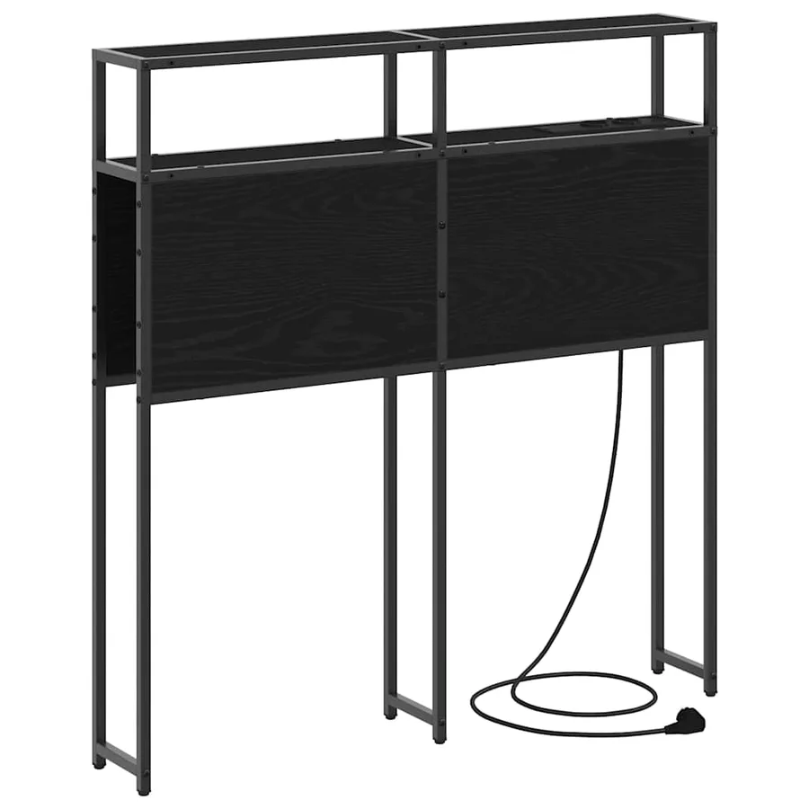 Tête de lit de rangement Chêne noir Bois d'ingénierie - 2