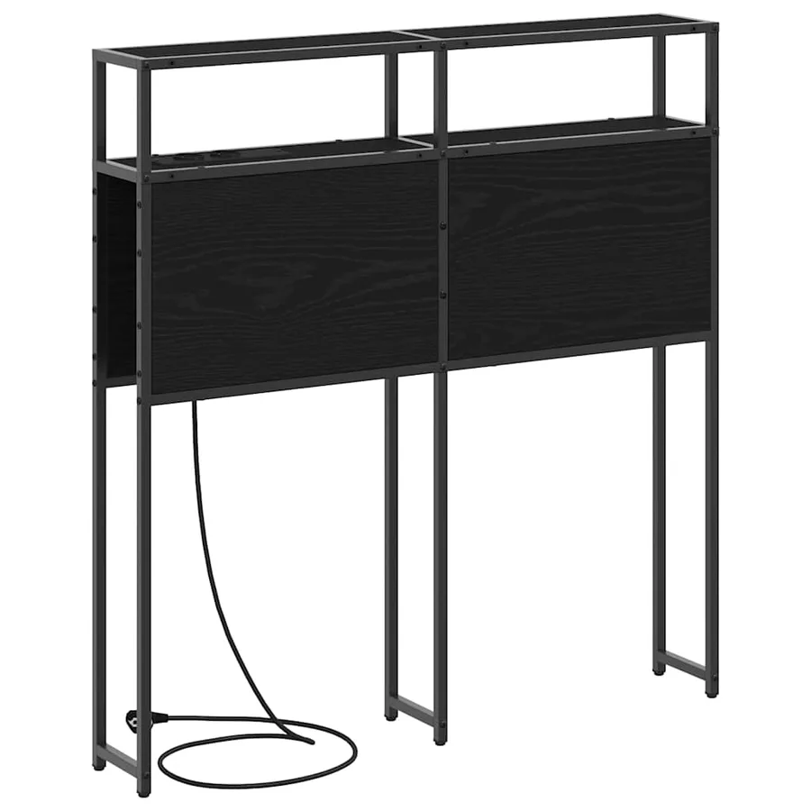 Tête de lit de rangement Chêne noir Bois d'ingénierie - 7