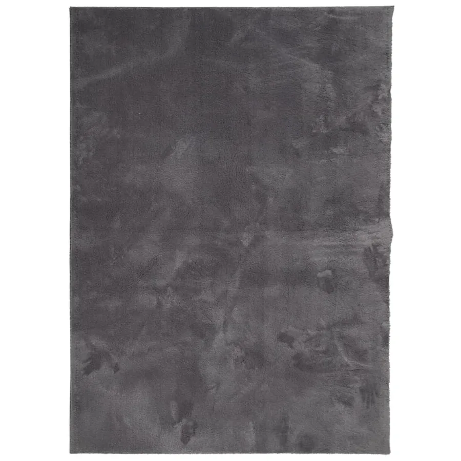 Tapis HUARTE à poils courts doux lavable anthracite 240x340 cm - 2