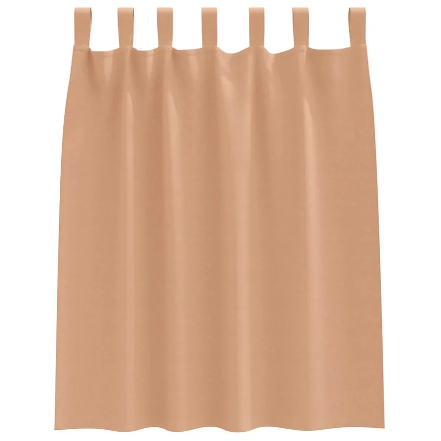 Rideaux occultants avec anneaux 2 pcs Marron Clair 140 x 140 cm - 4