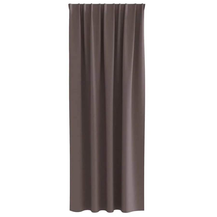 Rideaux occultants avec anneaux 2 pcs Marron foncé 245 x 140 cm - 4