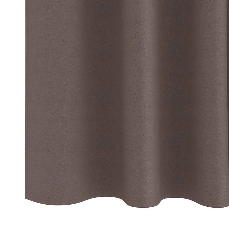 Rideaux occultants avec anneaux 2 pcs Marron foncé 245 x 140 cm - 6