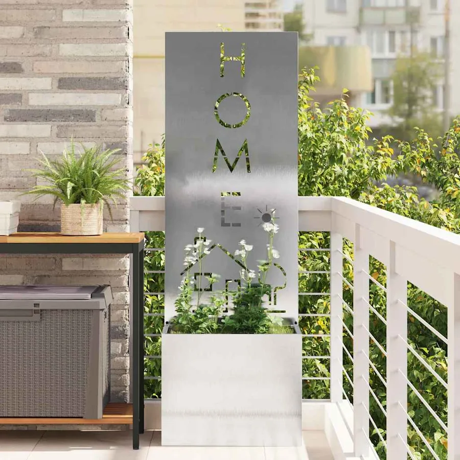 Écran de confidentialité de jardin Fretwork Argent 50 x 150 cm
