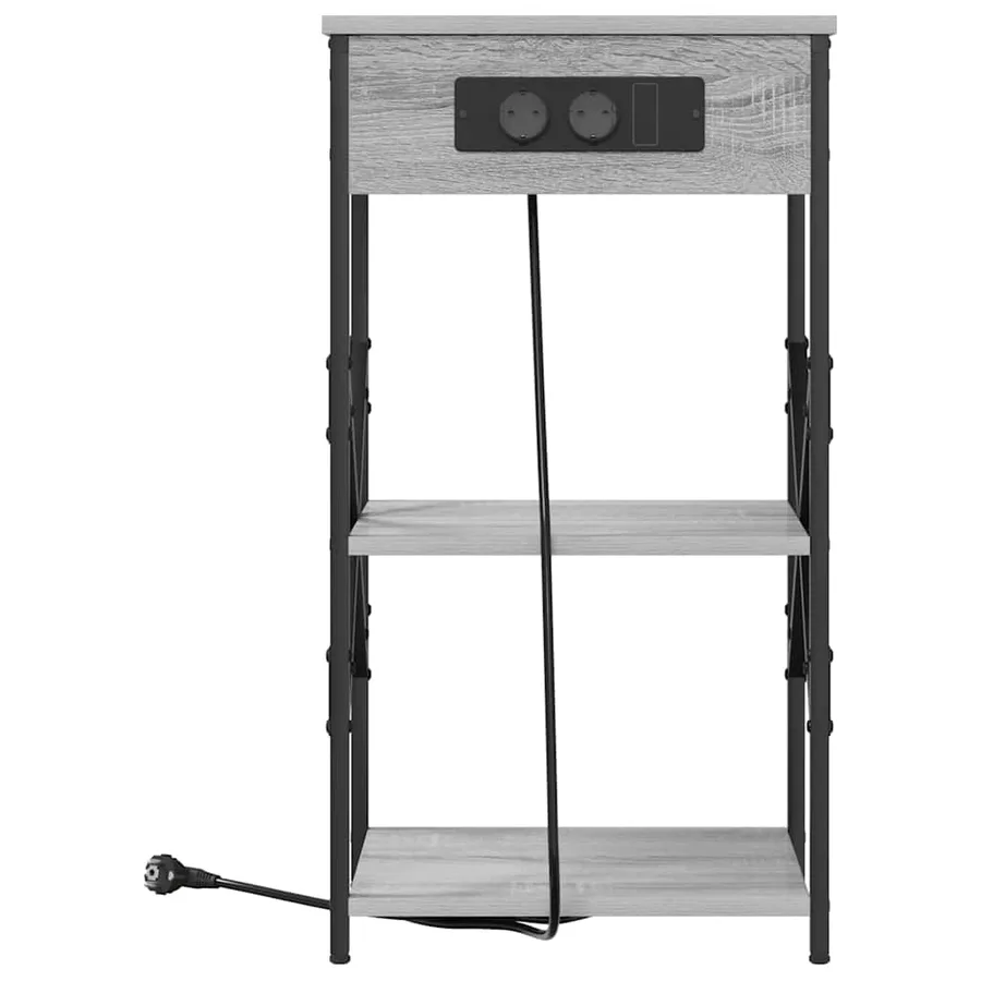 Cabinet de chevet Gris Sonoma 41 x 31 x 76 cm Bois d'ingénierie - 5