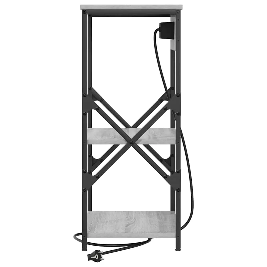 Cabinet de chevet Gris Sonoma 41 x 31 x 76 cm Bois d'ingénierie - 6