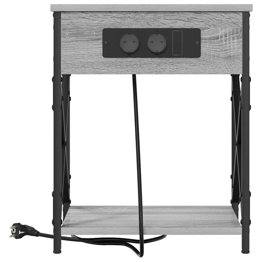 Cabinet de chevet 2 pcs Gris Sonoma 41 x 31 x 51 cm - 6
