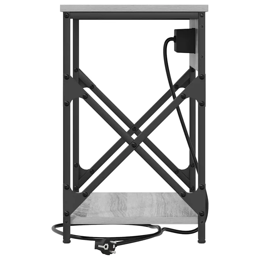 Cabinet de chevet 2 pcs Gris Sonoma 41 x 31 x 51 cm - 7