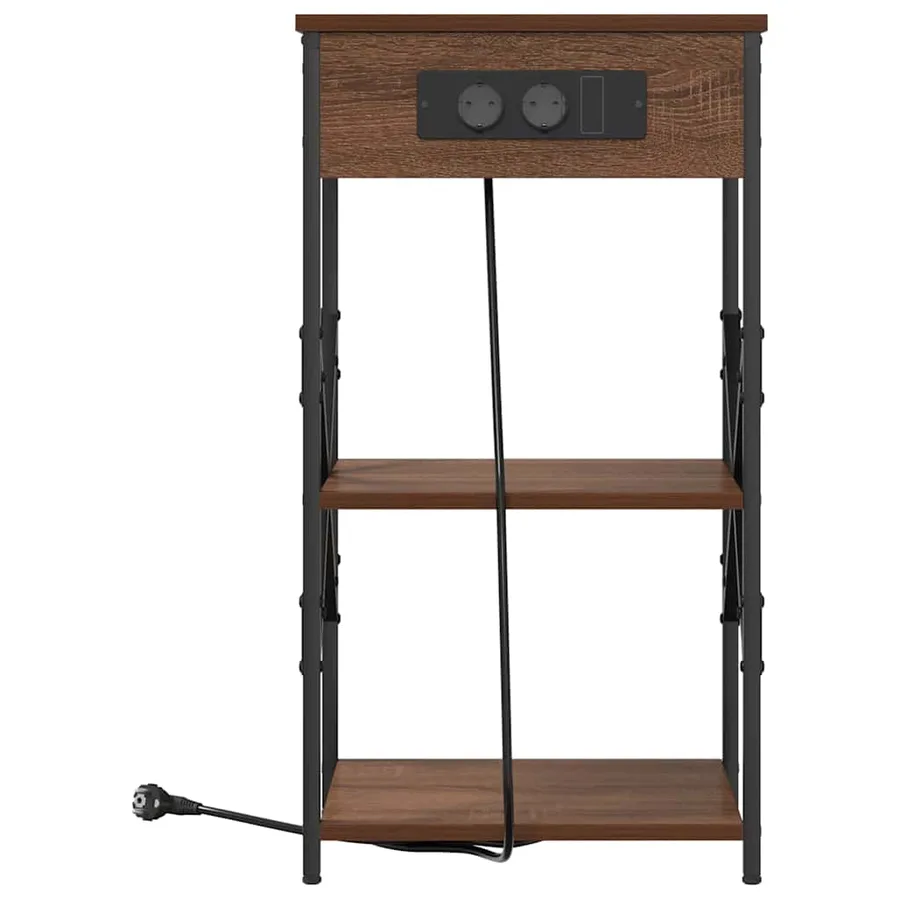 Cabinet de chevet Chêne brun 41 x 31 x 76 cm Bois d'ingénierie - 5