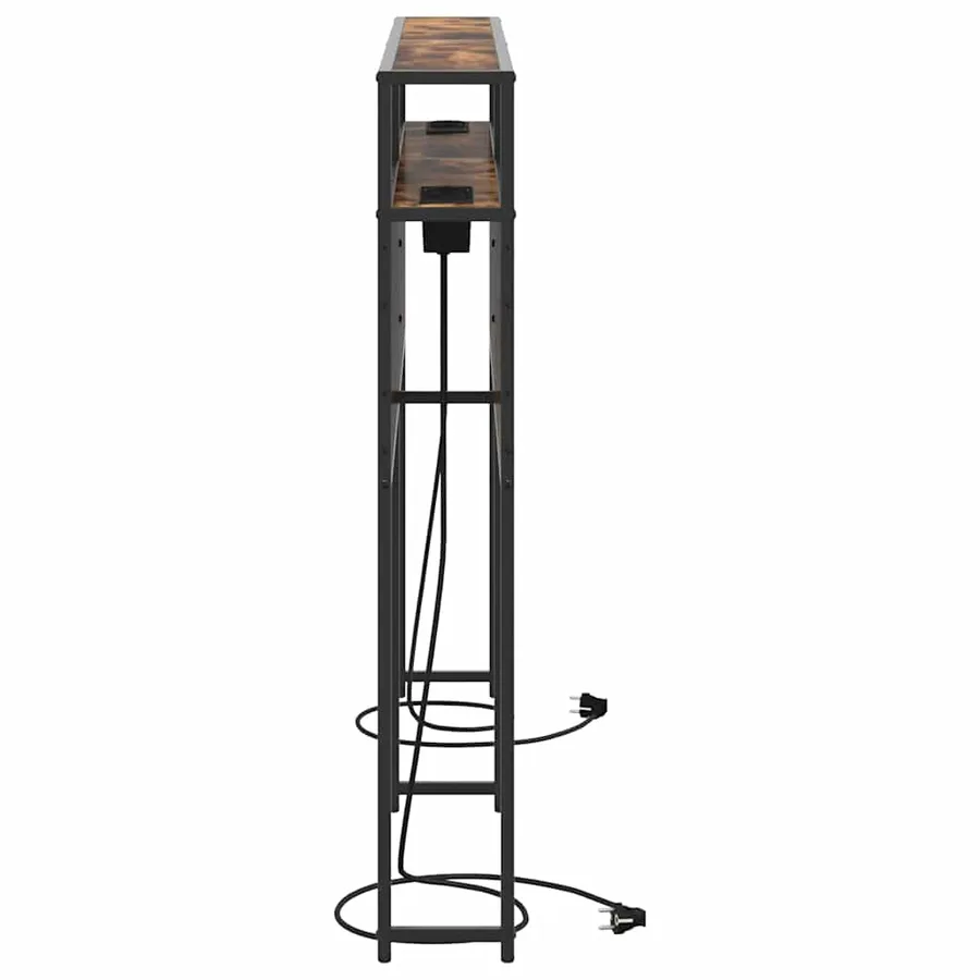 Tête de lit de rangement Chêne fumé Bois d'ingénierie - 6
