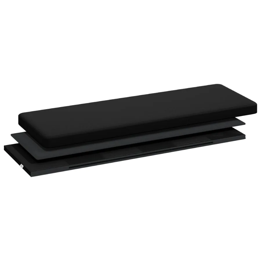 Banc de rangement pliable noir PVC - 10