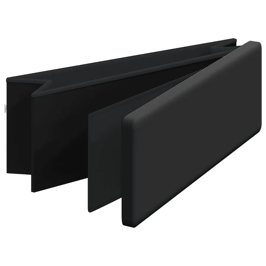 Banc de rangement pliable noir PVC - 9