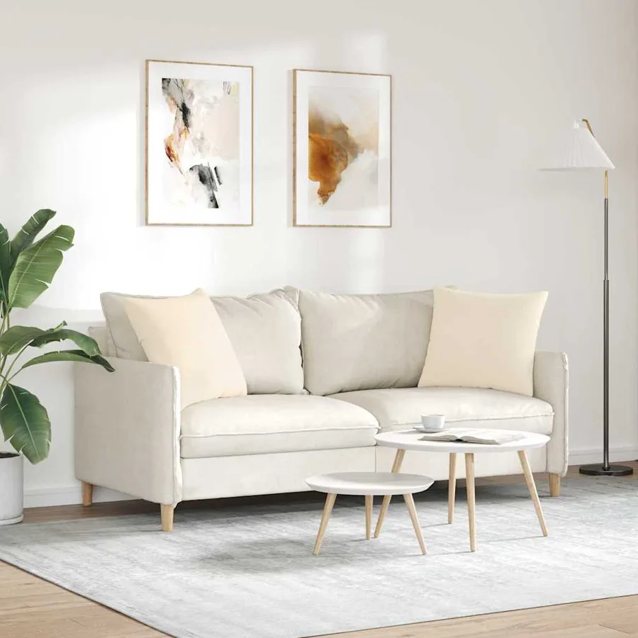 Coussins de canapé 2 pcs Beige 50 x 50 cm tissu - 4