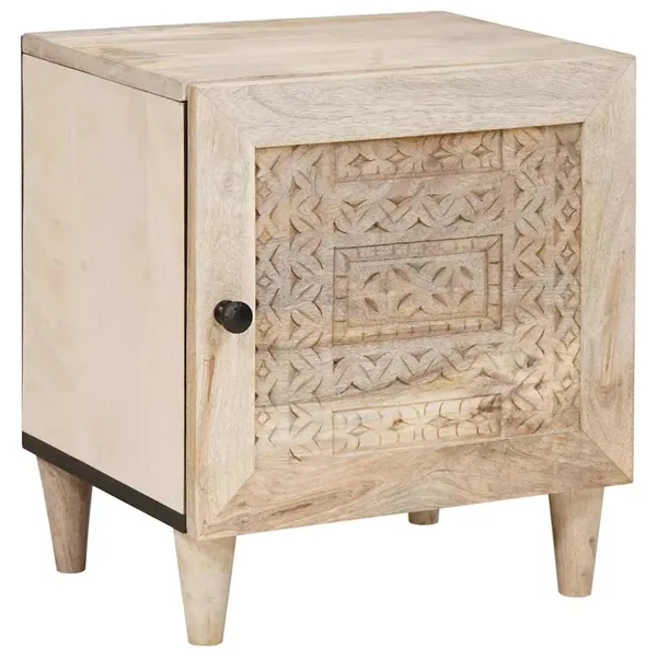 Table de chevet Blanc 80 x 50 x 40 cm Bois d'ingénierie