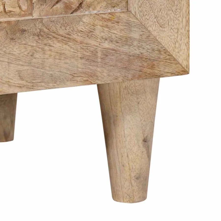 Table de chevet Blanc 80 x 50 x 40 cm Bois d'ingénierie - 8