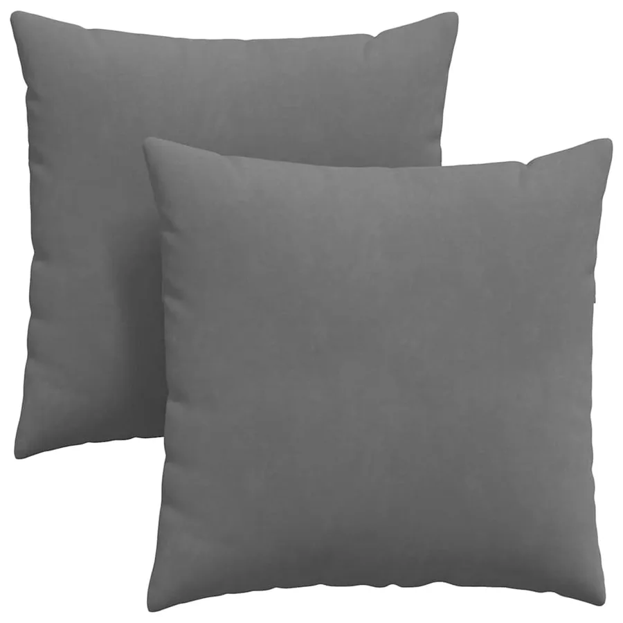 Coussins de canapé 2 pcs Gris foncé 60 x 60 cm tissu - 2