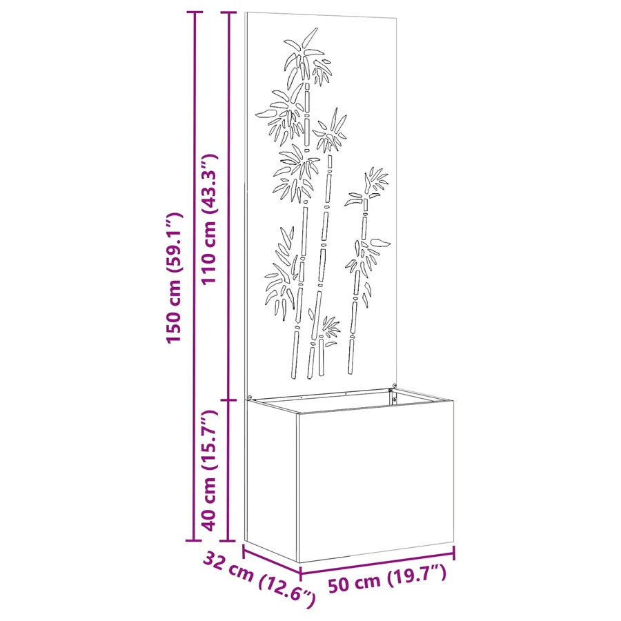 Écran de confidentialité de jardin Floral Blanc 50 x 150 cm - 11