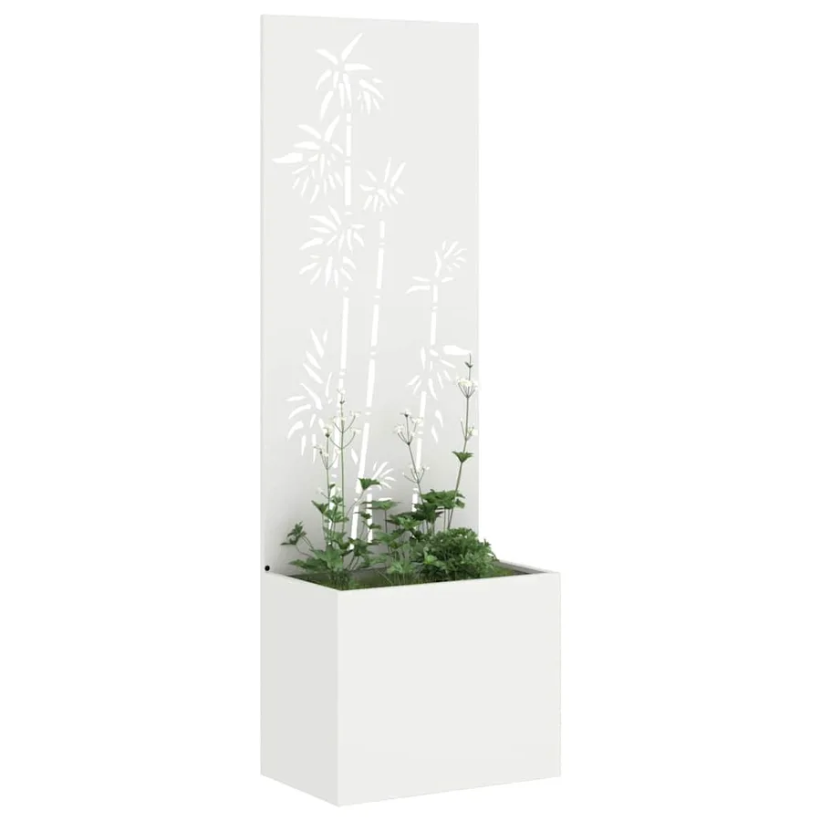 Écran de confidentialité de jardin Floral Blanc 50 x 150 cm - 3