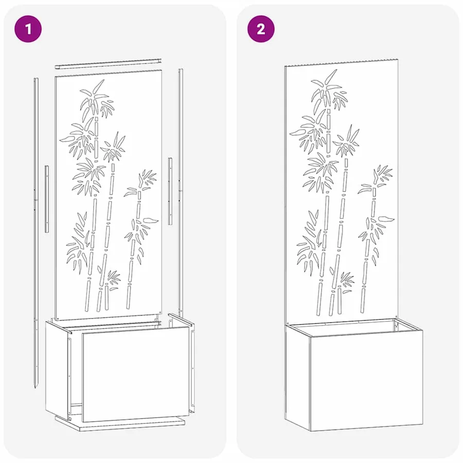 Écran de confidentialité de jardin Floral Blanc 50 x 150 cm - 9