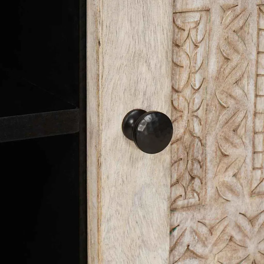 Unites TV avec étagère Blanc 80 x 33 x 46 cm Bois d'ingénierie - 7
