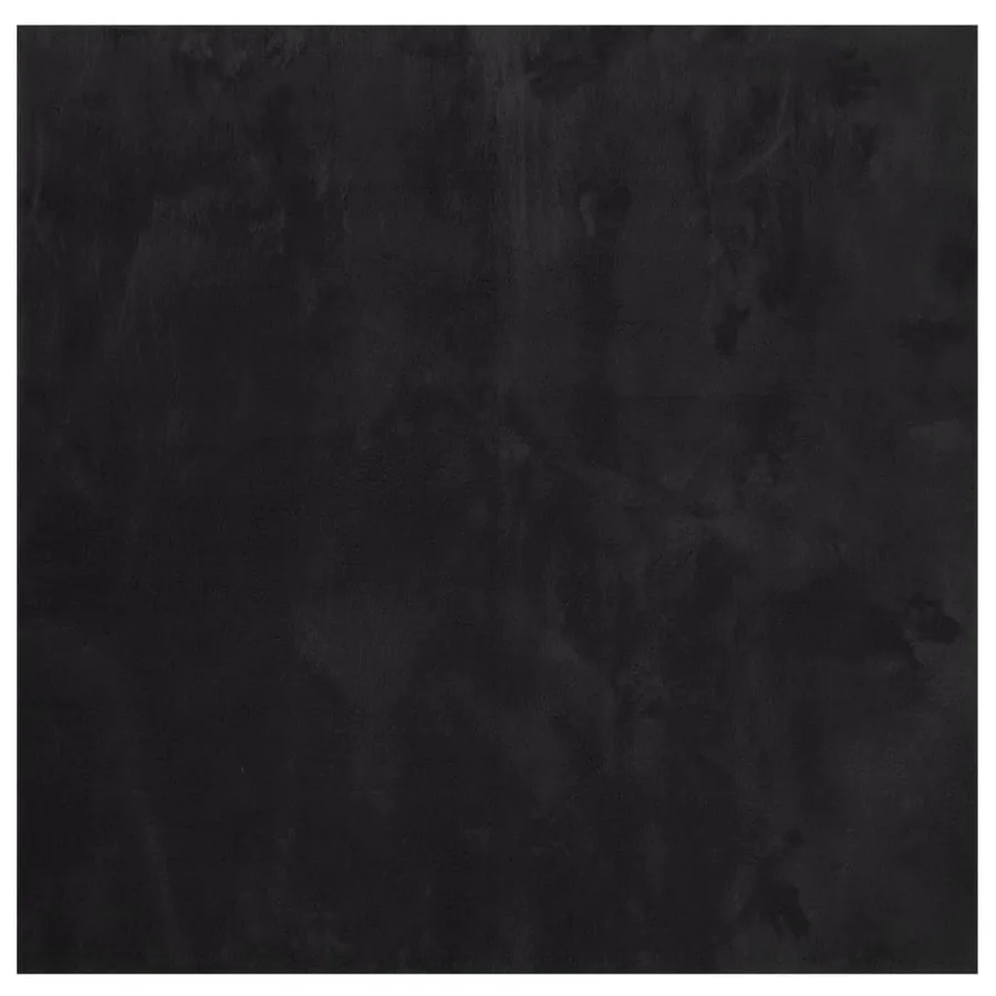 Tapis HUARTE à poils courts doux et lavable noir 160x160 cm - 2