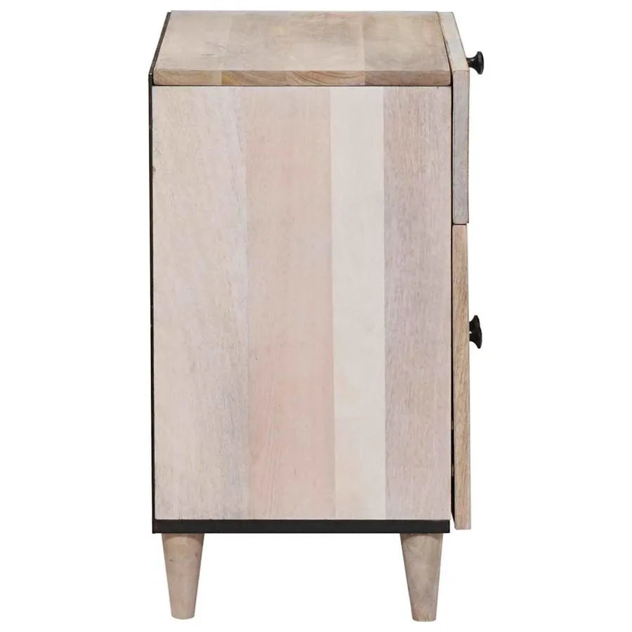 Table de chevet Blanc 50 x 33 x 60 cm Bois d'ingénierie - 4