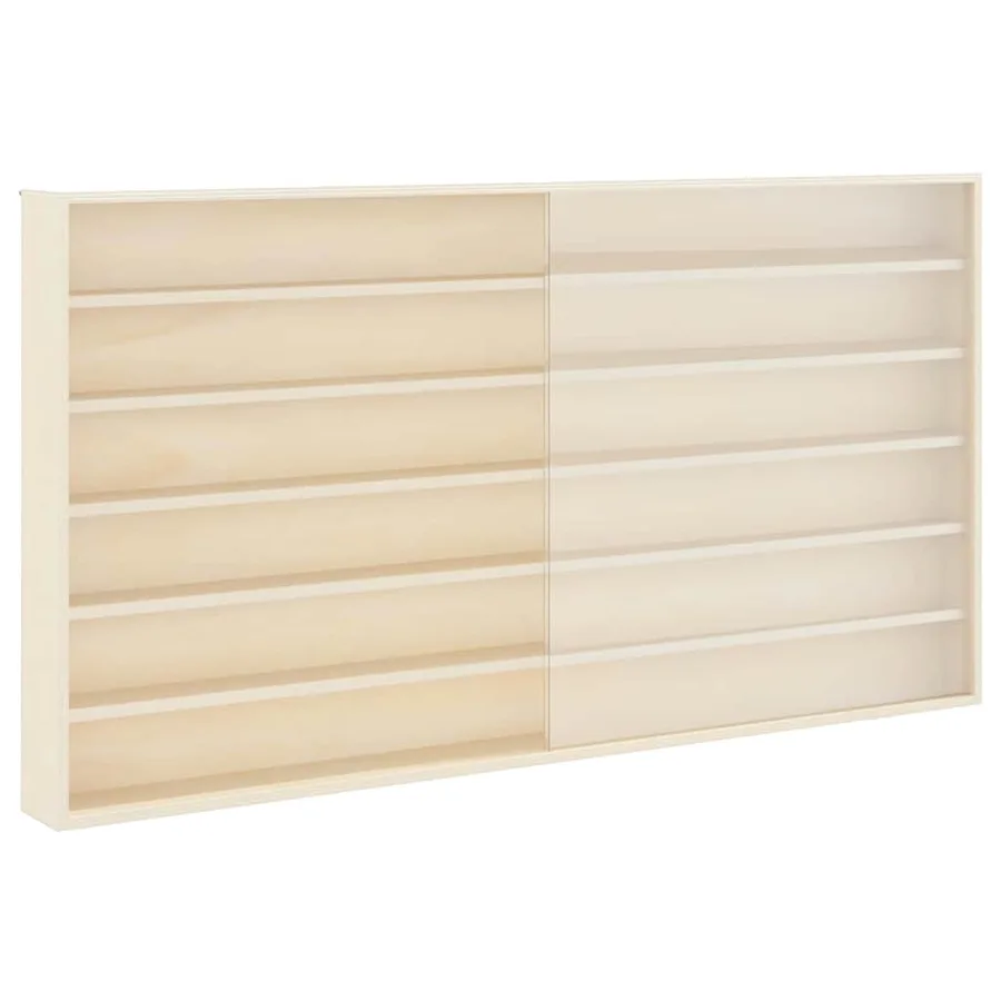 Vitrine Murale avec porte Beige 100 x 8,5 x 54 cm Contreplaqué - 2