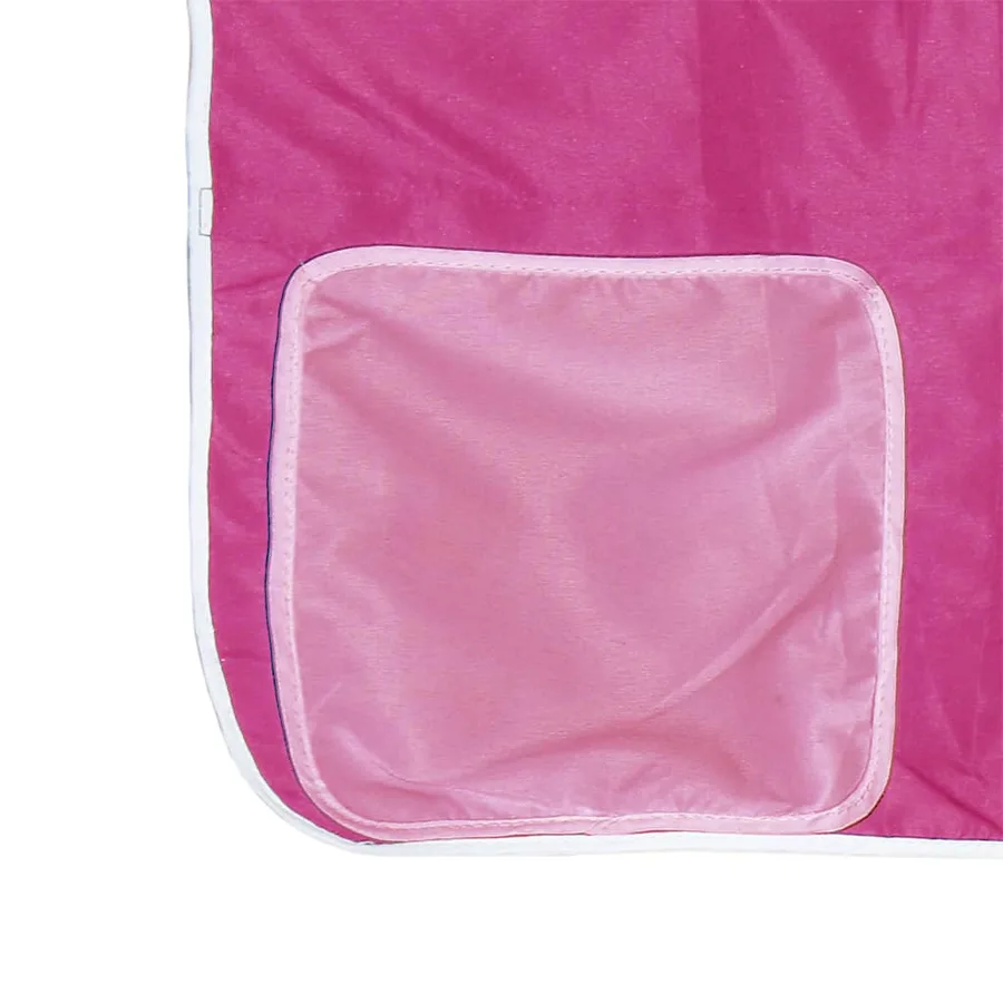 Rideaux pour lit mezzanine avec tunnel rose polyester - 15