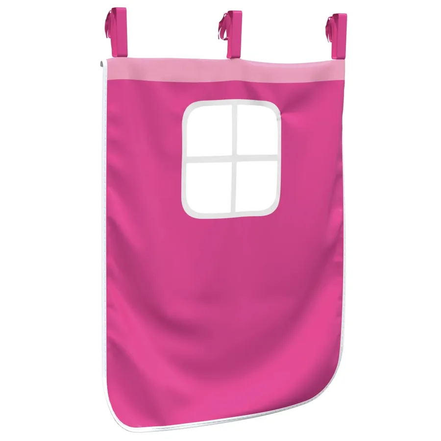Rideaux pour lit mezzanine avec tunnel rose polyester - 9