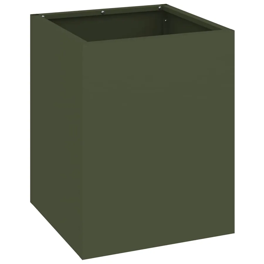 Cache-pot de jardin Vert olive 32 x 32 x 40 cm - 2