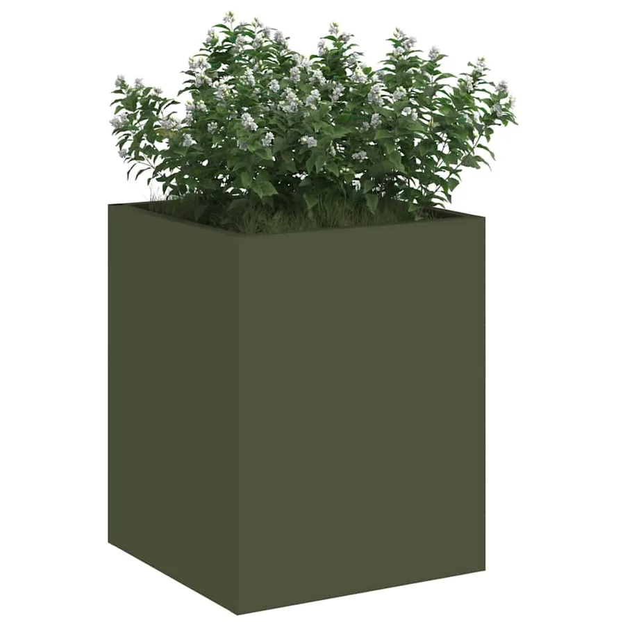 Cache-pot de jardin Vert olive 32 x 32 x 40 cm - 3
