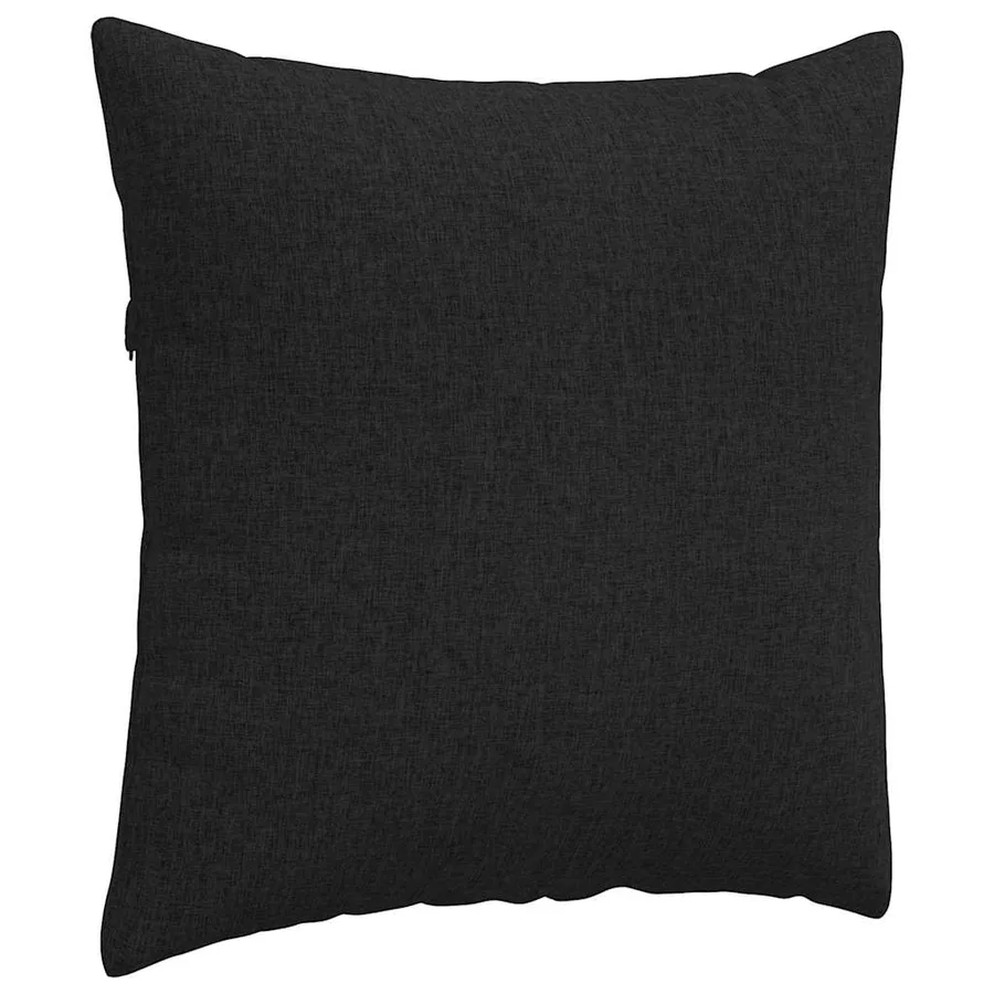 Coussins de canapé 2 pcs Noir 80 x 80 cm tissu - 5