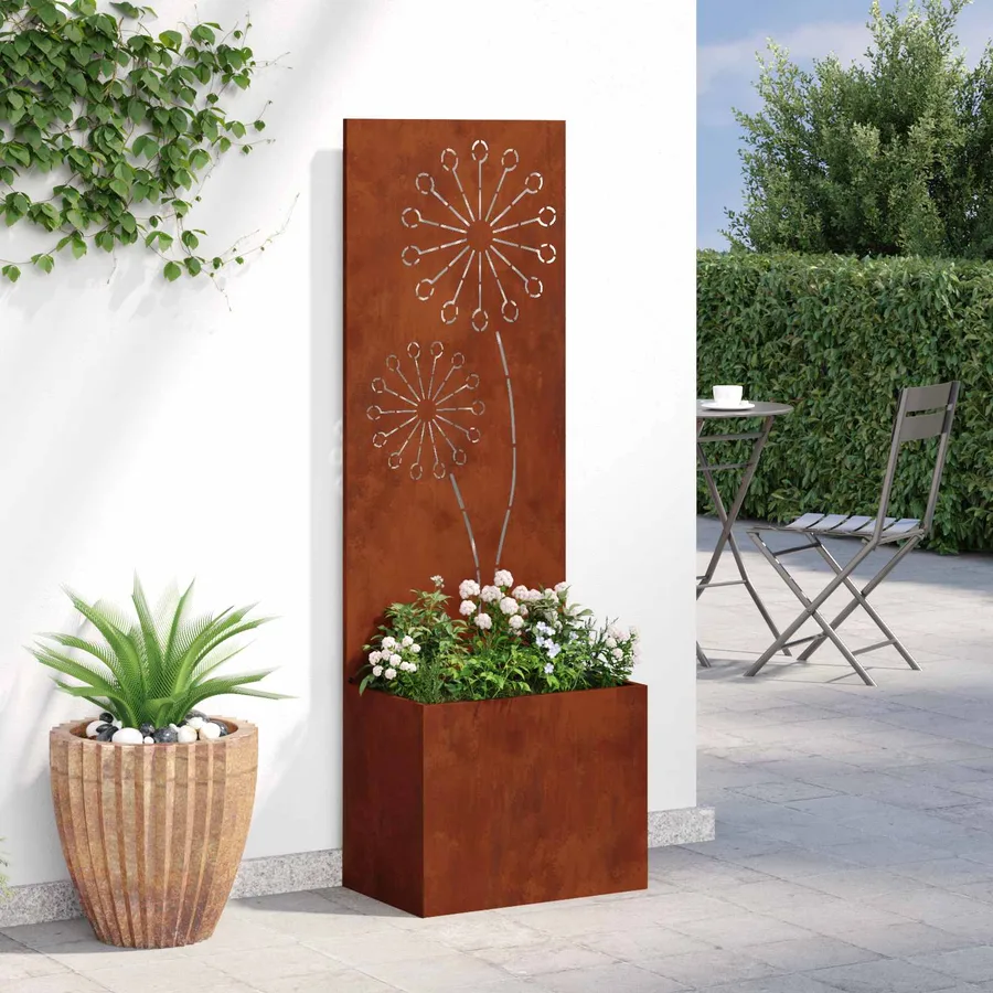 Écran de confidentialité de jardin Fretwork Rouillé 50 x 150 cm - 4