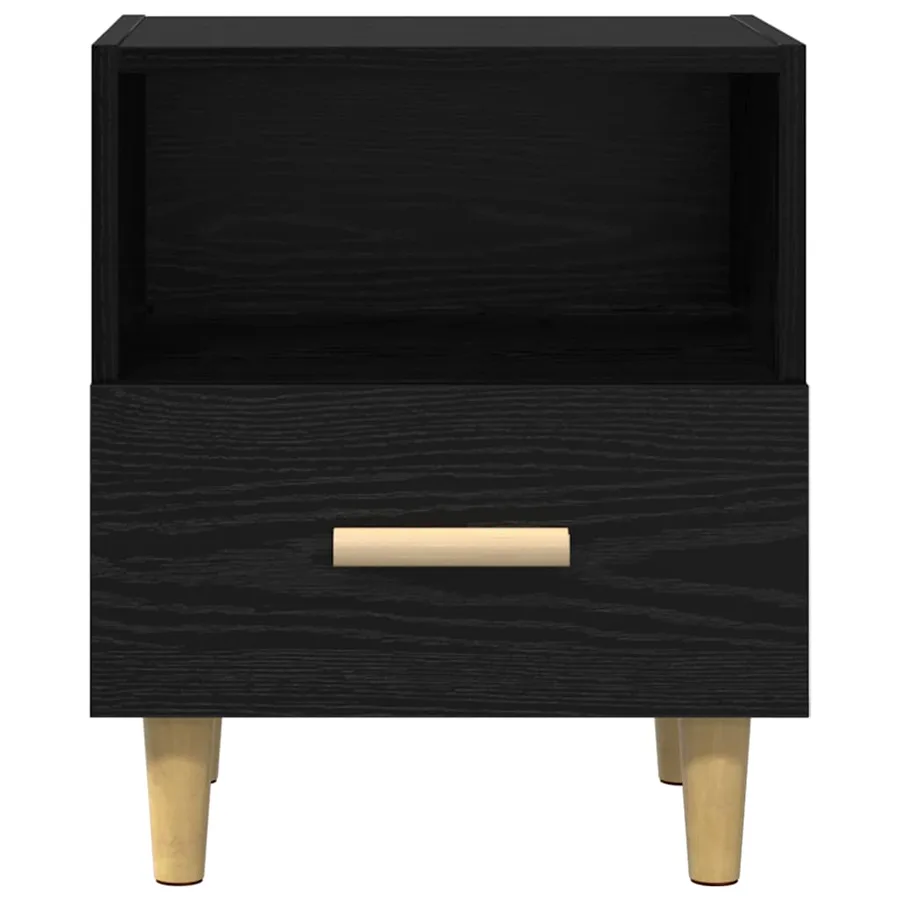 Cabinet de chevet avec tiroir 2 pcs Chêne noir 40 x 35 x 47 cm - 7
