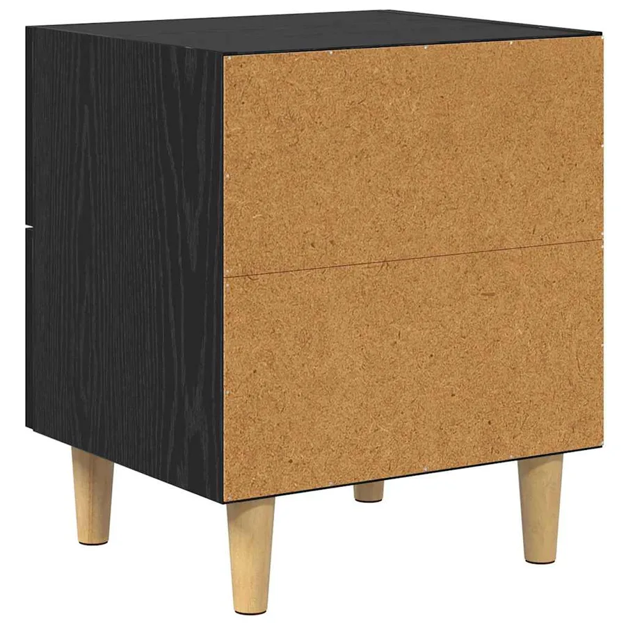 Cabinet de chevet avec tiroir 2 pcs Chêne noir 40 x 35 x 47 cm - 9