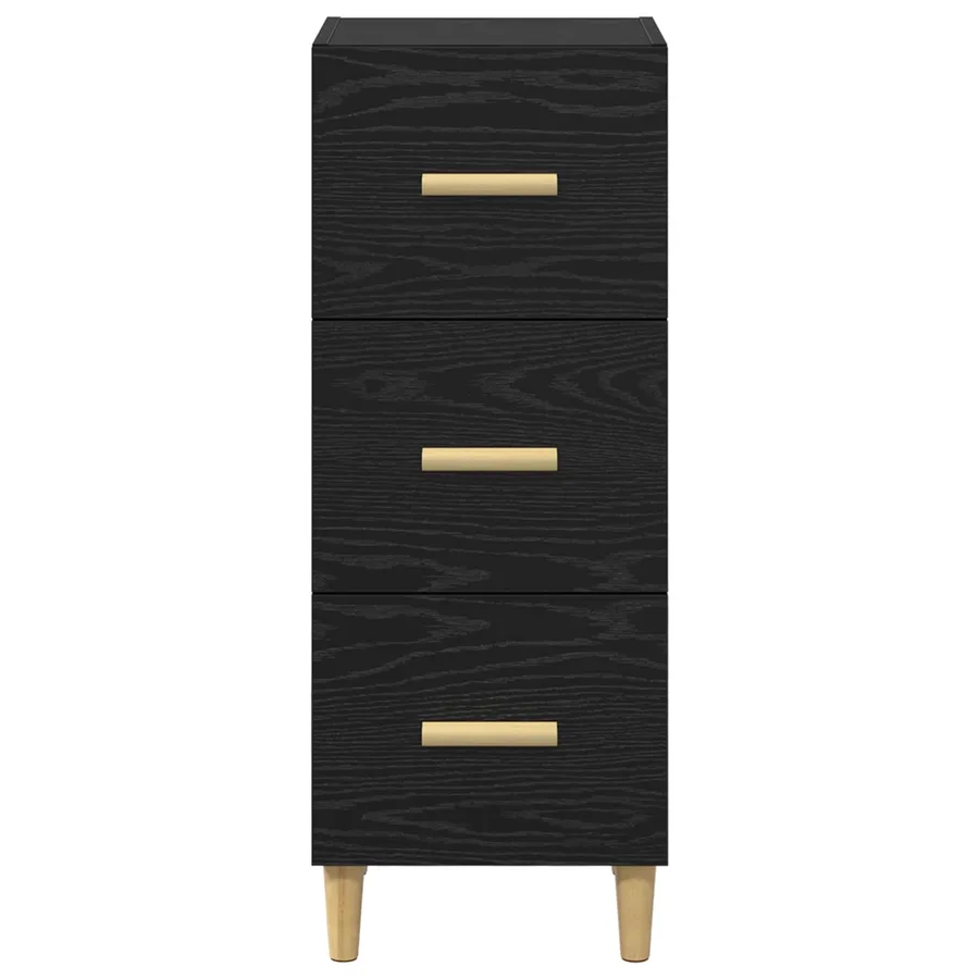 Buffet Chêne noir 34,5 x 34 x 90 cm Bois d'ingénierie - 6