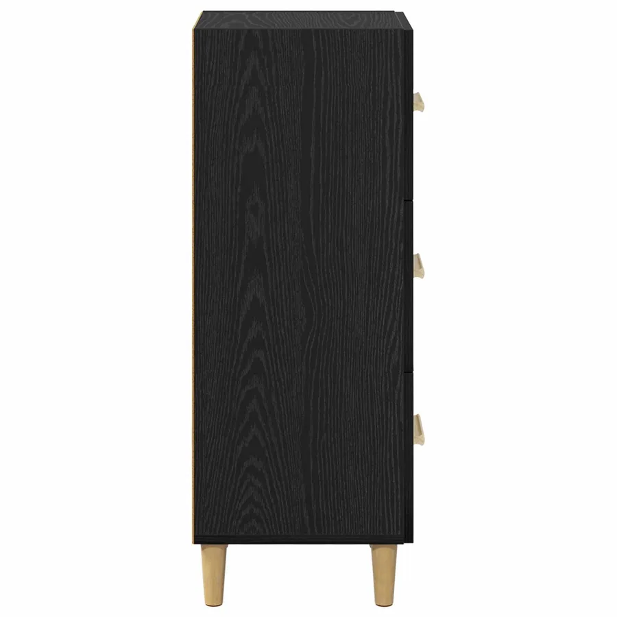 Buffet Chêne noir 34,5 x 34 x 90 cm Bois d'ingénierie - 7