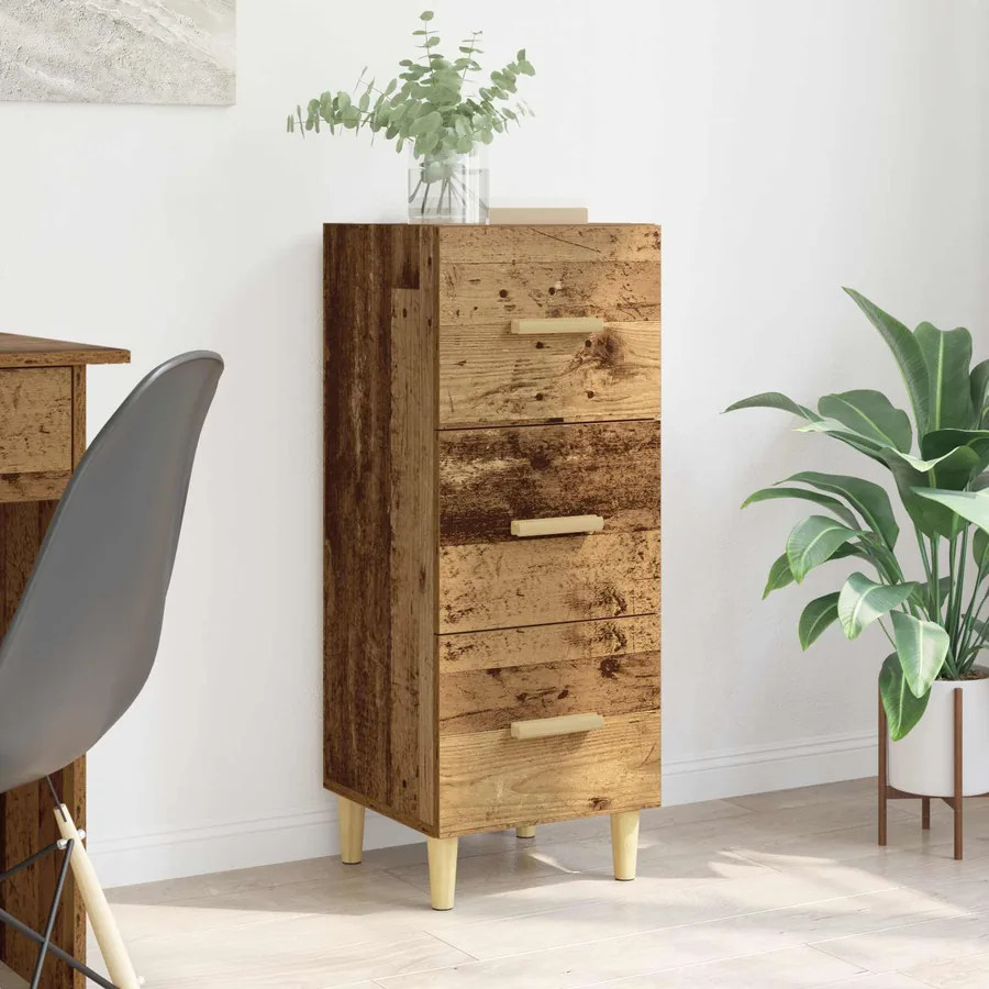 Buffet Bois ancien 34,5 x 34 x 90 cm Bois d'ingénierie
