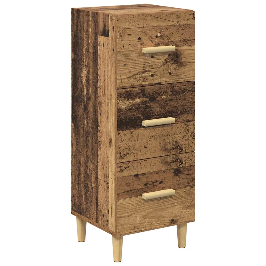 Buffet Bois ancien 34,5 x 34 x 90 cm Bois d'ingénierie - 2