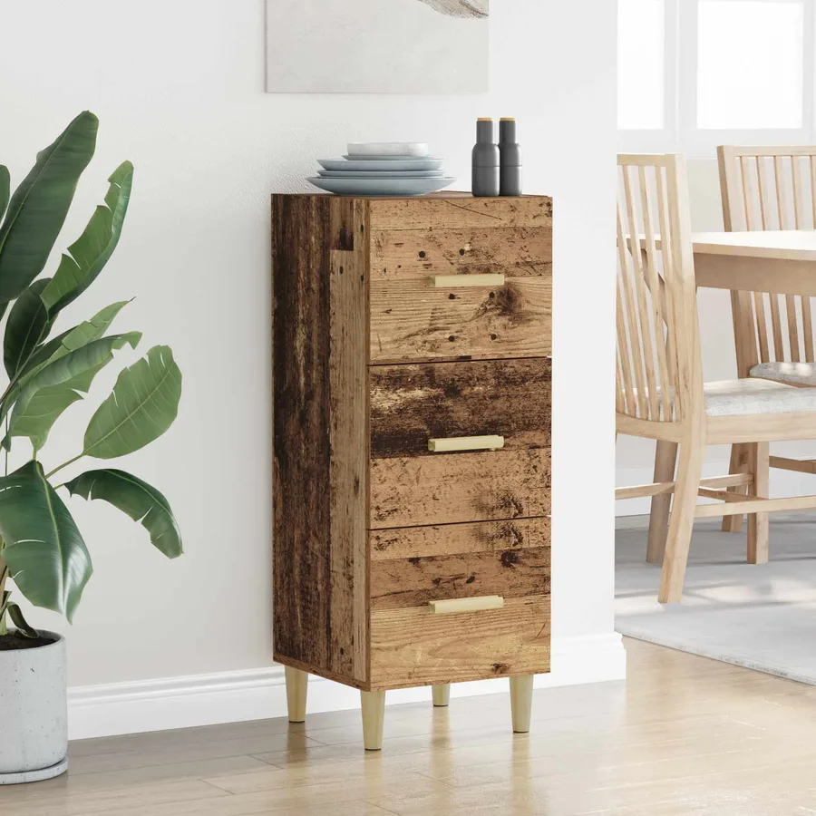 Buffet Bois ancien 34,5 x 34 x 90 cm Bois d'ingénierie - 4
