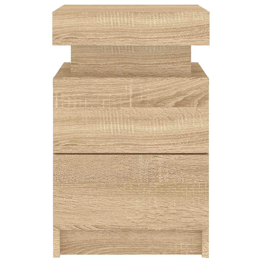 Table de chevet avec lumières LED chêne sonoma 35x39x55 cm - 7