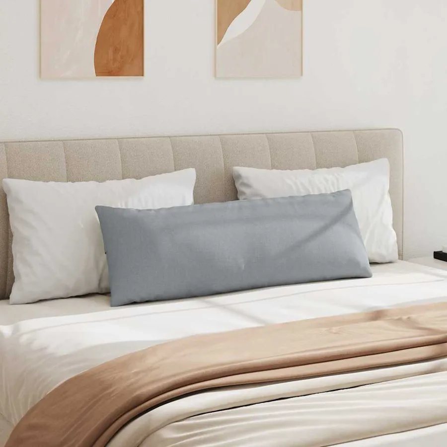 Coussins de canapé 2 pcs Gris clair 120 x 40 cm tissu - 4