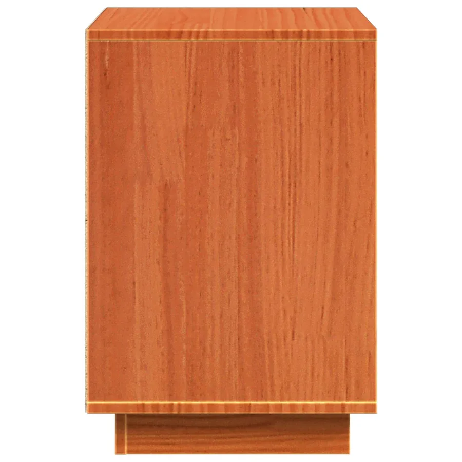 Cabinet de chevet avec tiroir 2 pcs Cire marron 60 x 34 x 51 cm - 9