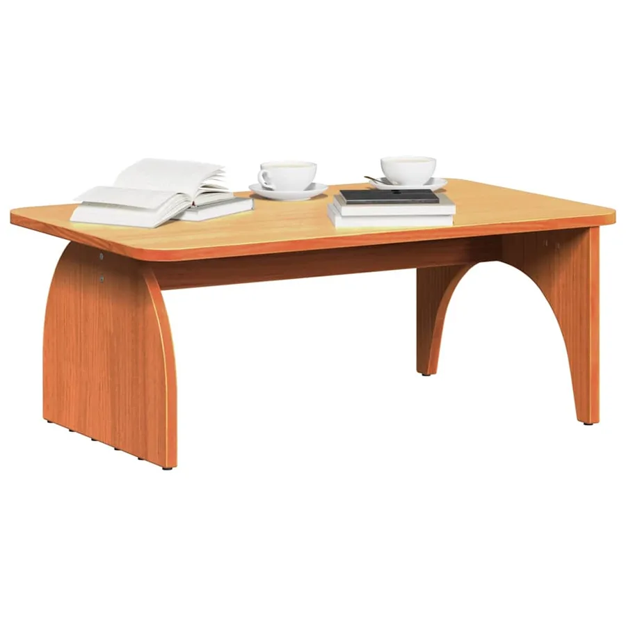Table basse Brun cire 80 x 50 x 31 cm Bois massif en pin - 3