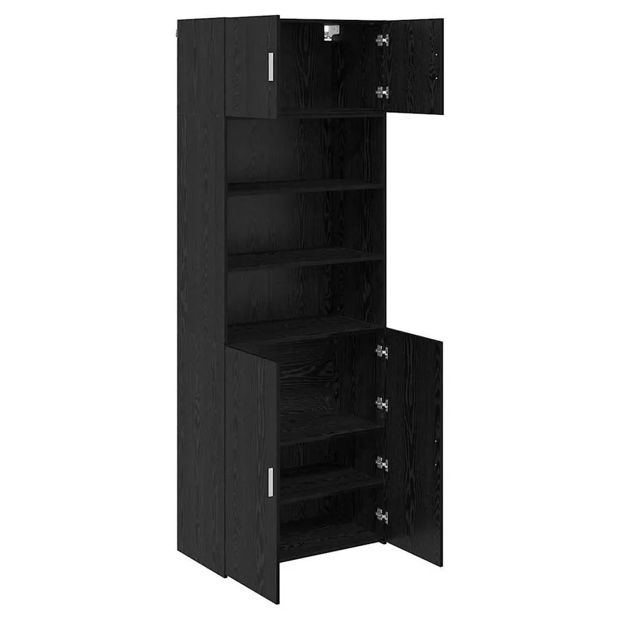 Armoire de rangement Chêne noir 80 x 42,5 x 225 cm - 2